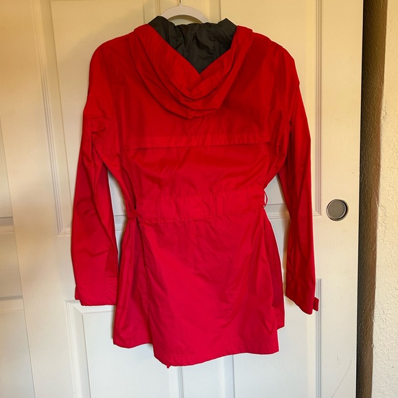 Columbia bright pink cinched waist long rain coat - Picture 4 of 4